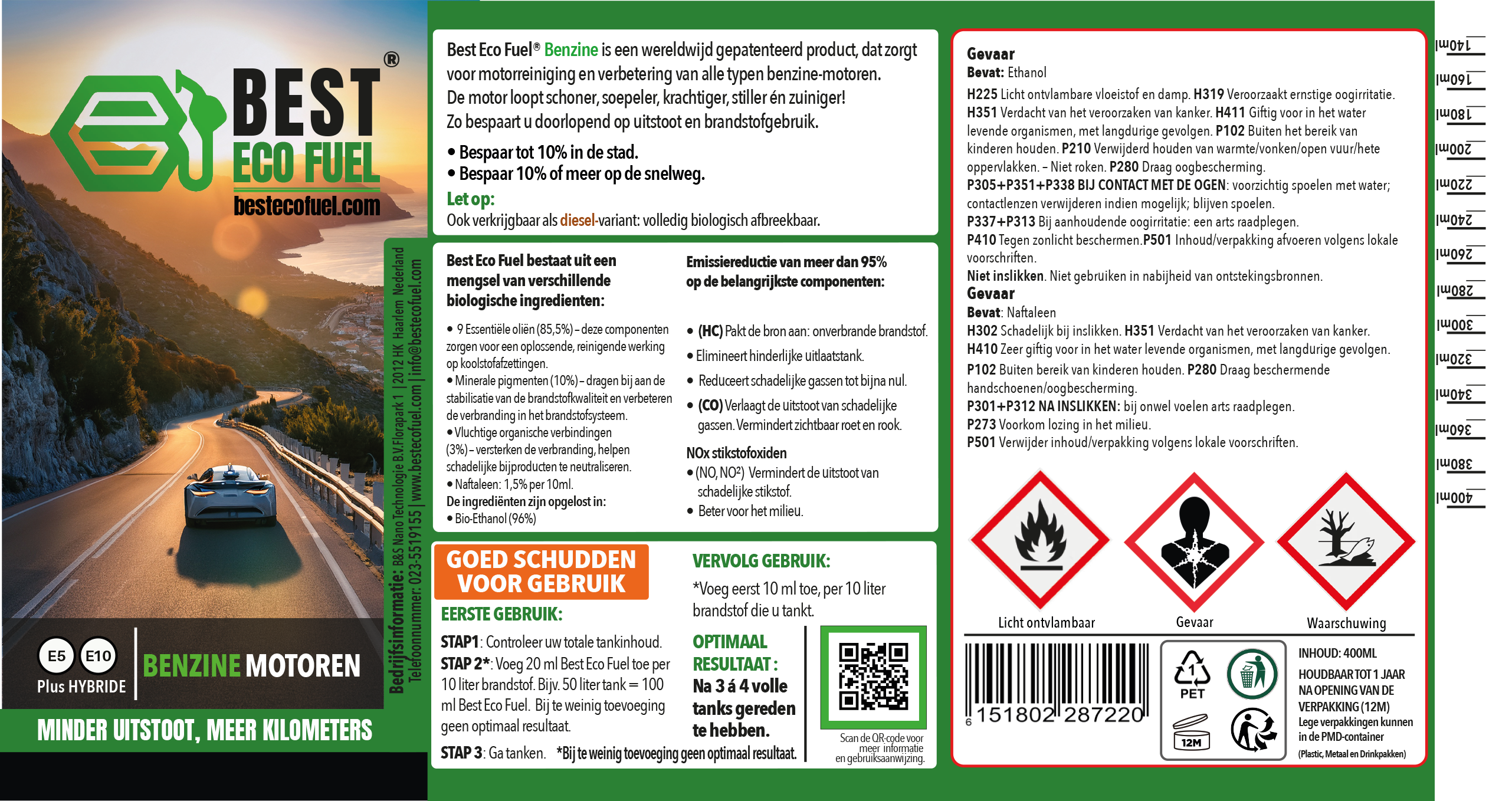 Best Eco Fuel Cleanburn - 400 ML - Benzine