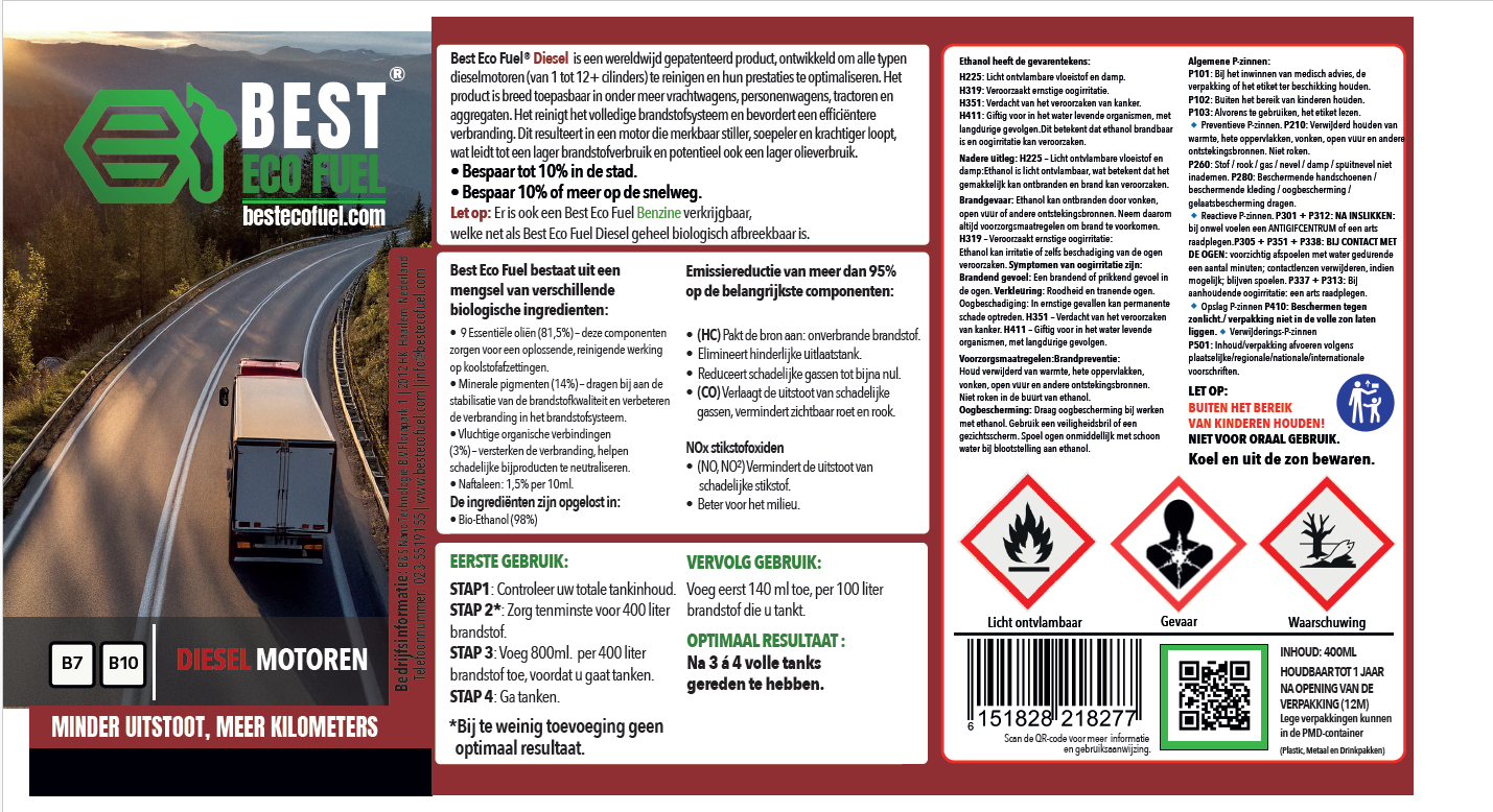 Best Eco Fuel Cleanburn - 400 ML - Diesel
