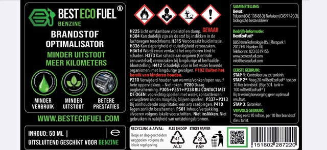 Best Eco Fuel Branstofoptimalisator - 50ML - Benzine