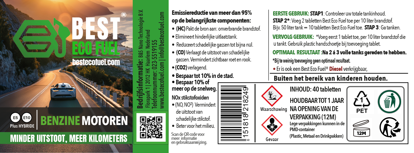 Best Eco Fuel CLeanburn - 40 Tabletten - Benzine
